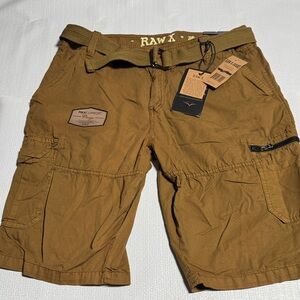 RAW X Men's Tan Cargo Shorts